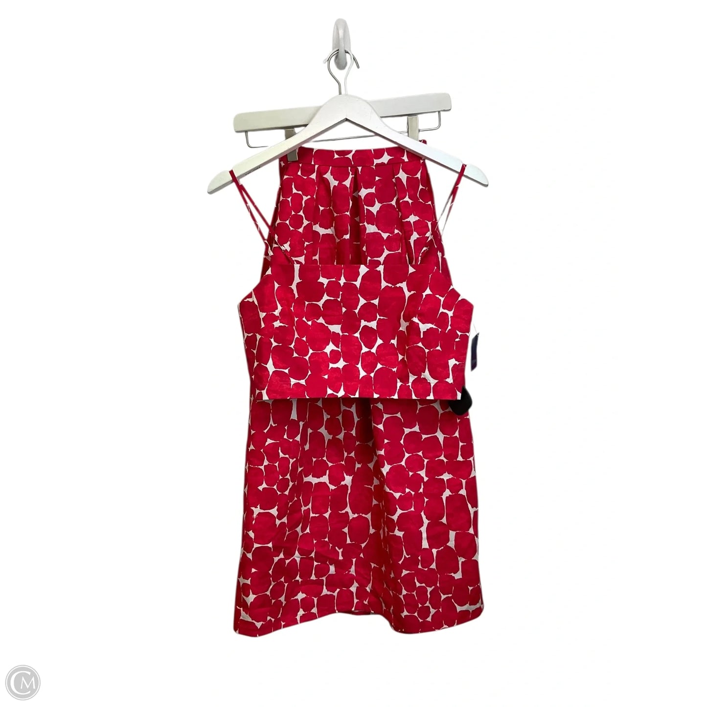 Skirt Set 2pc By Banana Republic In Red & White, Size: S