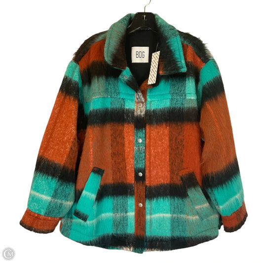 Coat Peacoat By Bdg In Brown & Green, Size: M