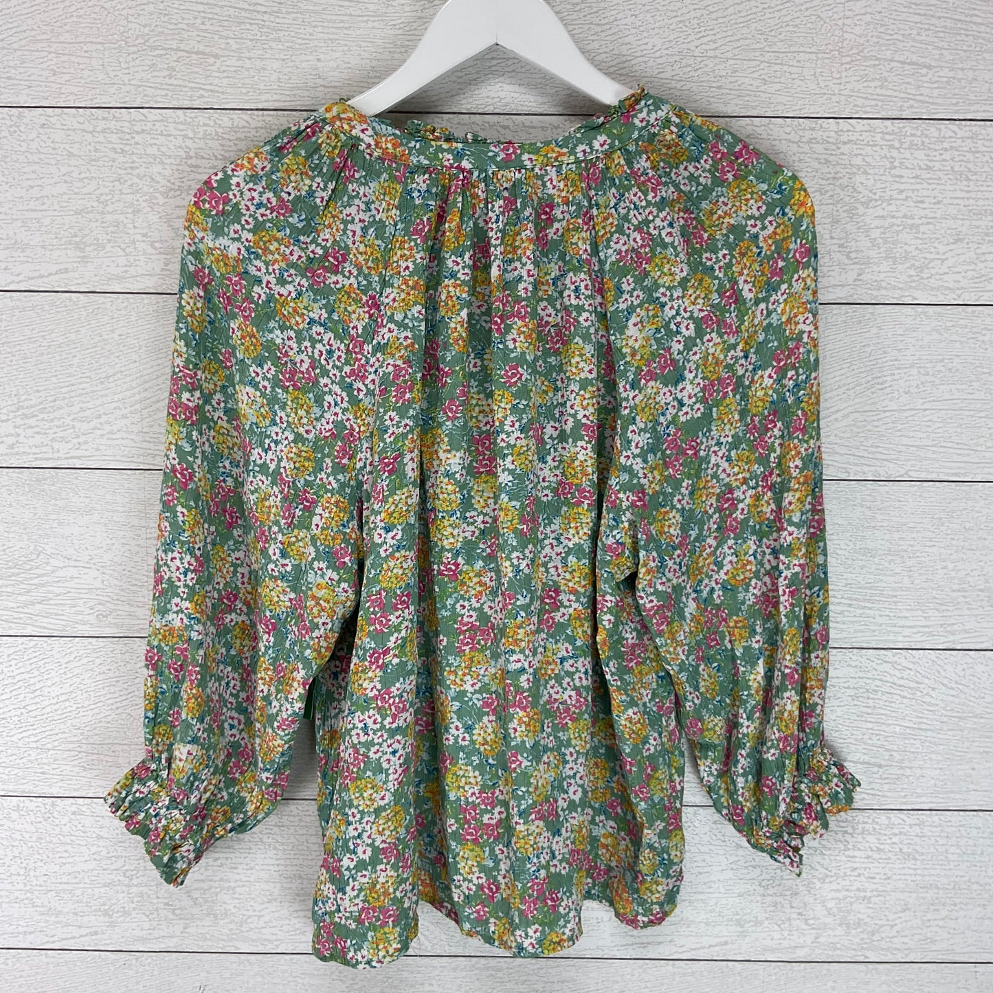 Green Top Long Sleeve Cynthia Rowley, Size M