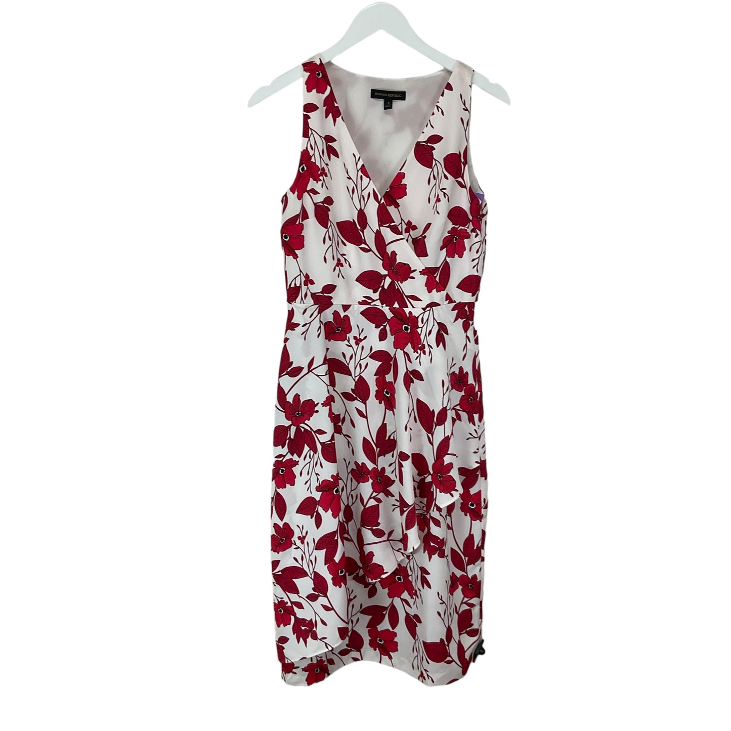 Floral Print Dress Casual Midi Banana Republic, Size 4