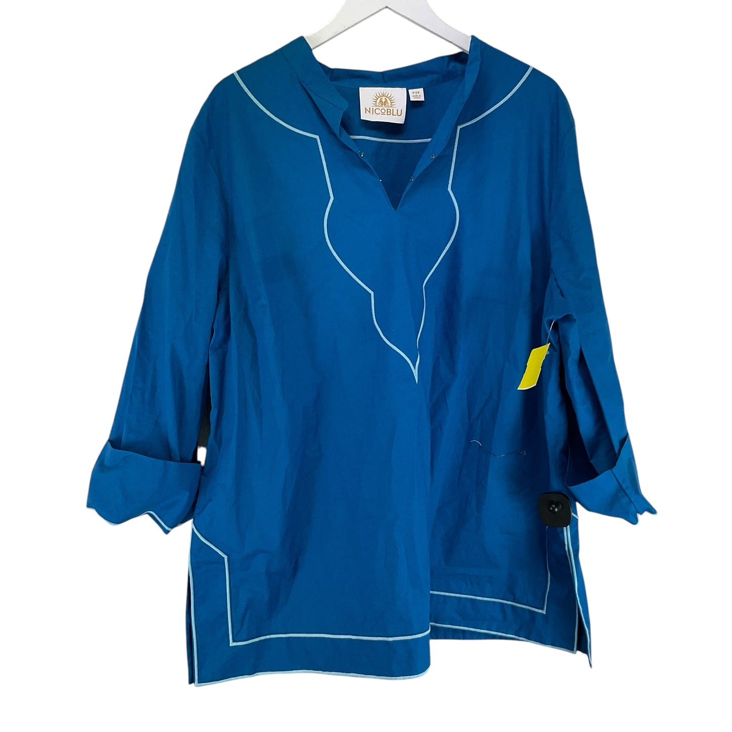 Top Long Sleeve By Clothes Mentor In Blue, Size: 3x