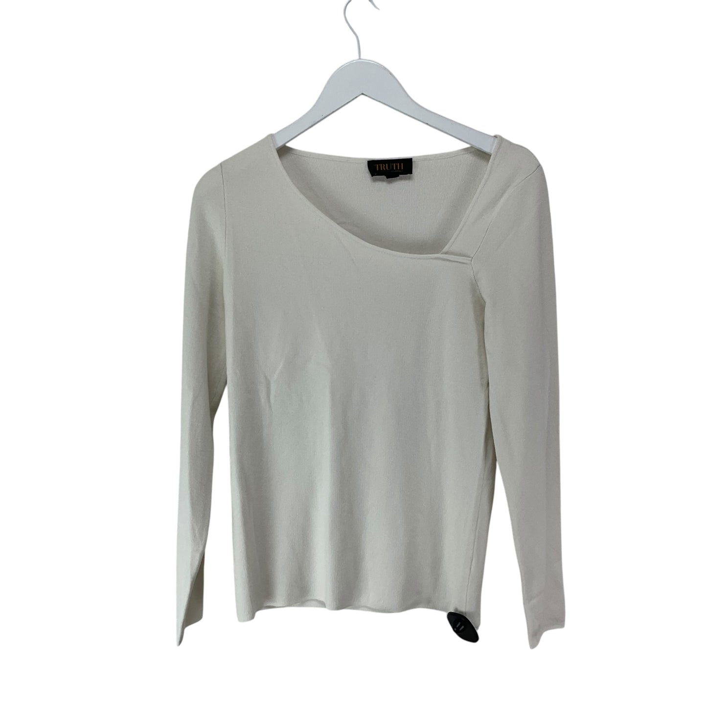 Top Long Sleeve By Truth In White, Size: M