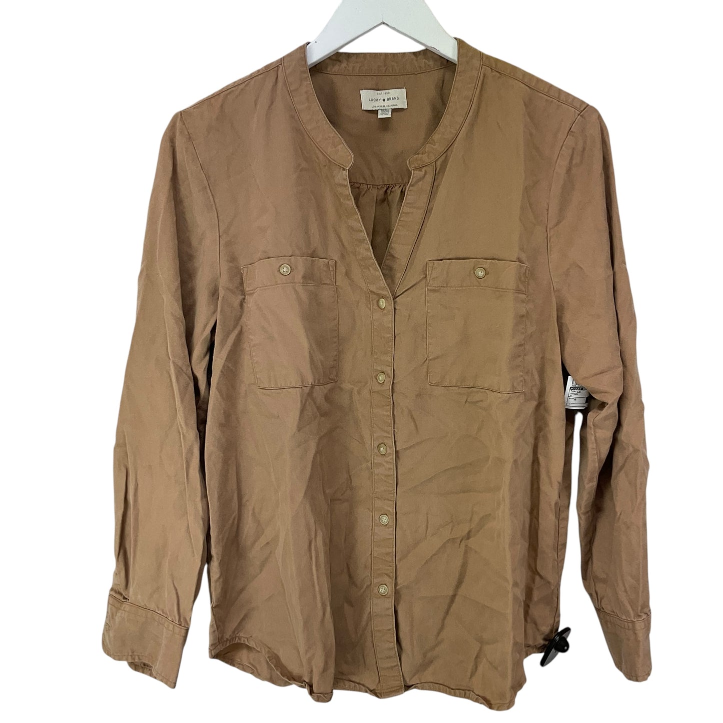 Top Long Sleeve By Lucky Brand In Brown, Size: M