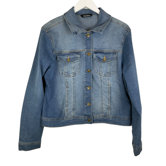 Jacket Denim By D Jeans In Blue Denim, Size: L