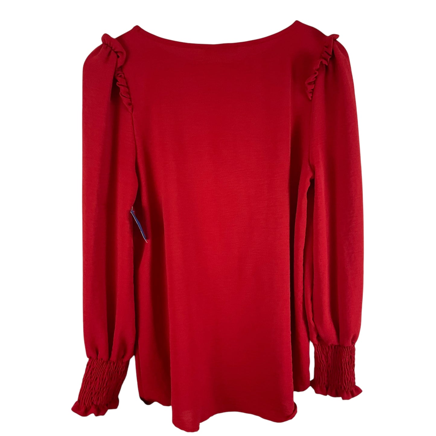 Top Long Sleeve By Cme In Red, Size: S