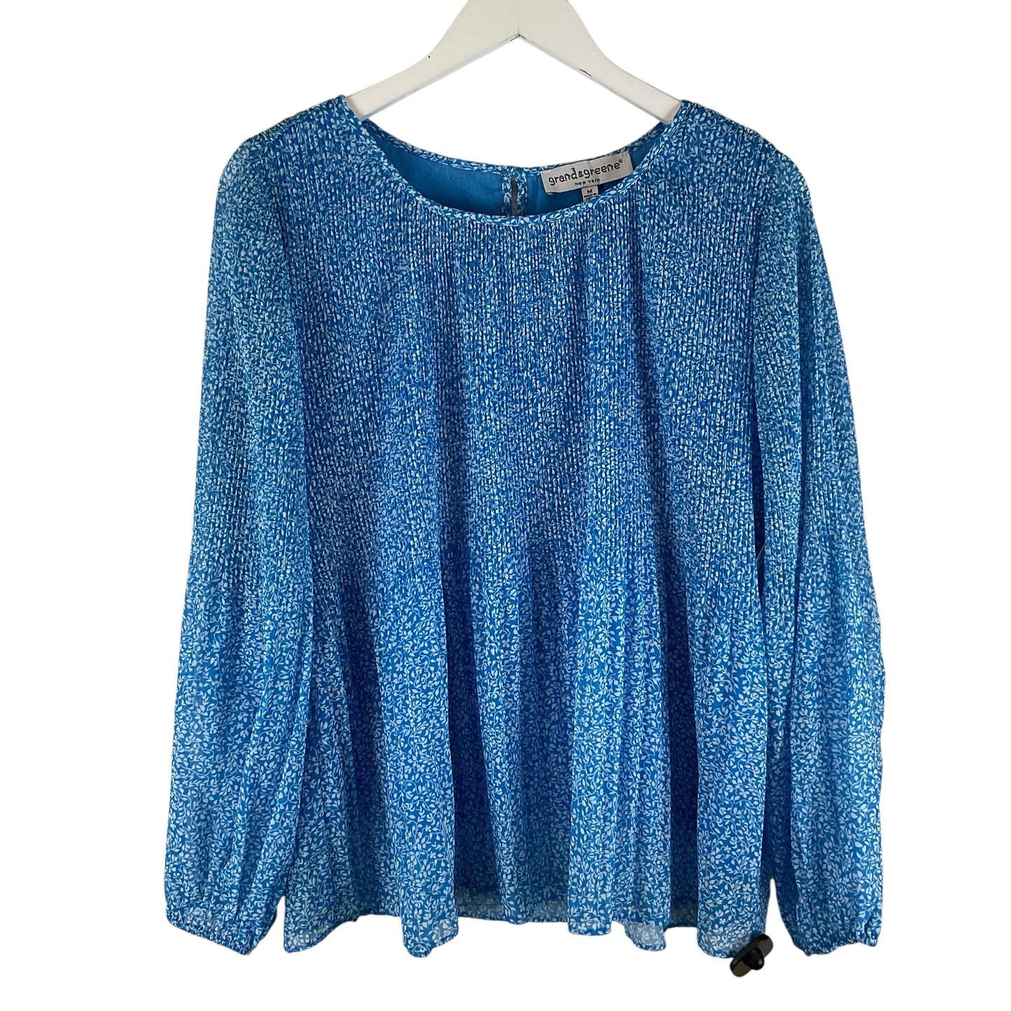 Top Long Sleeve By Grand And Greene In Blue, Size: M