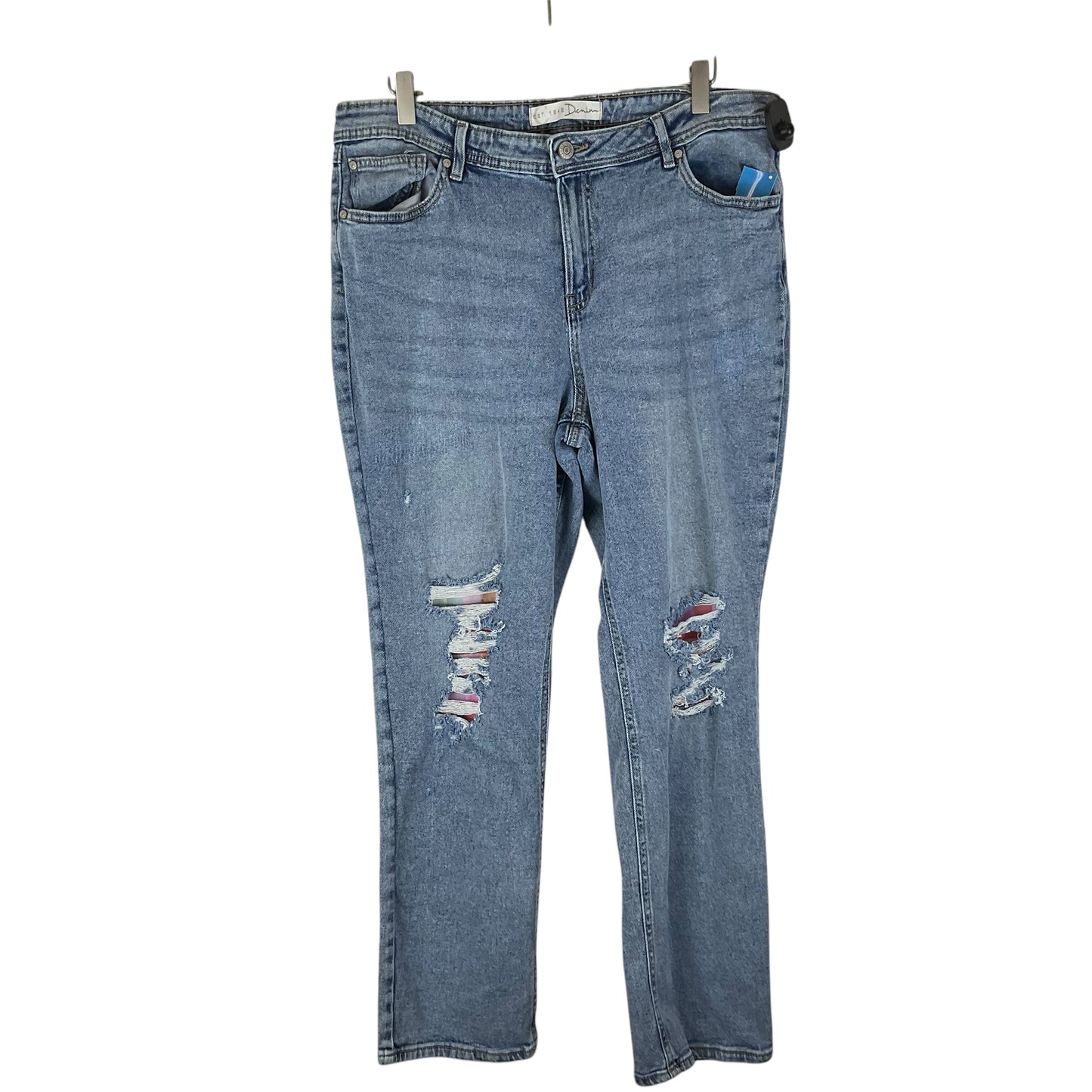 Jeans Straight By Cato In Blue Denim, Size: 14