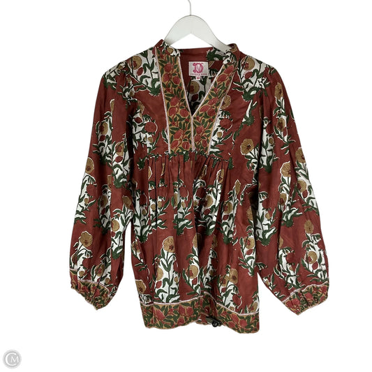 Top Long Sleeve By Cmc In Red, Size: Xs