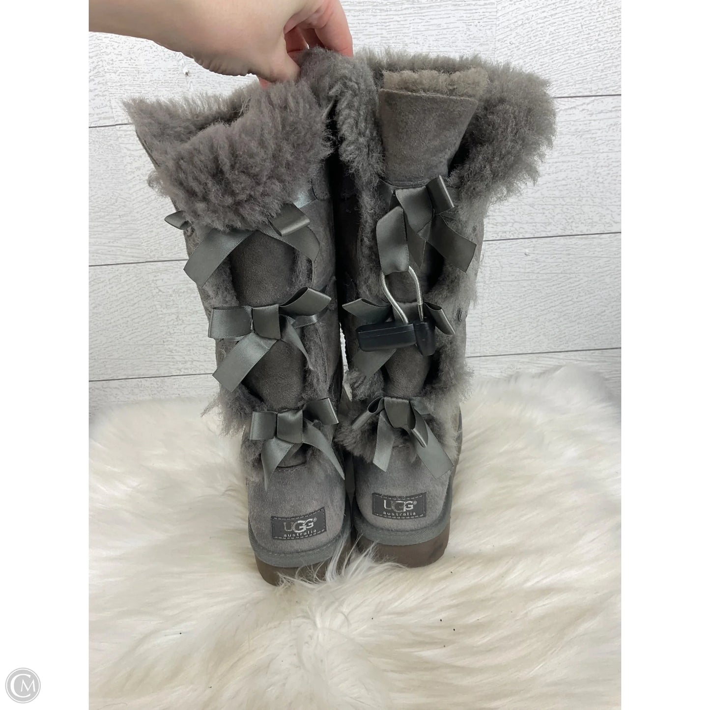 Boots Designer By Ugg In Grey, Size: 7