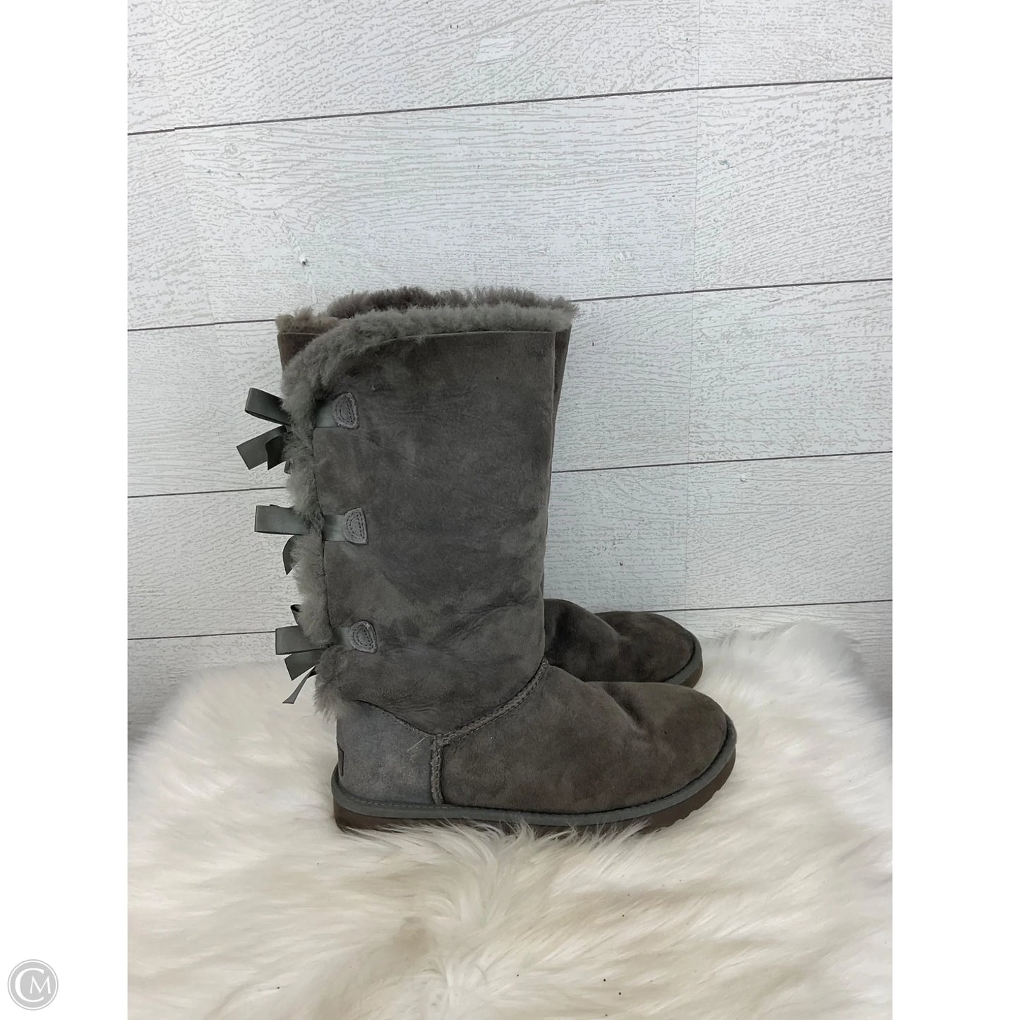 Boots Designer By Ugg In Grey, Size: 7
