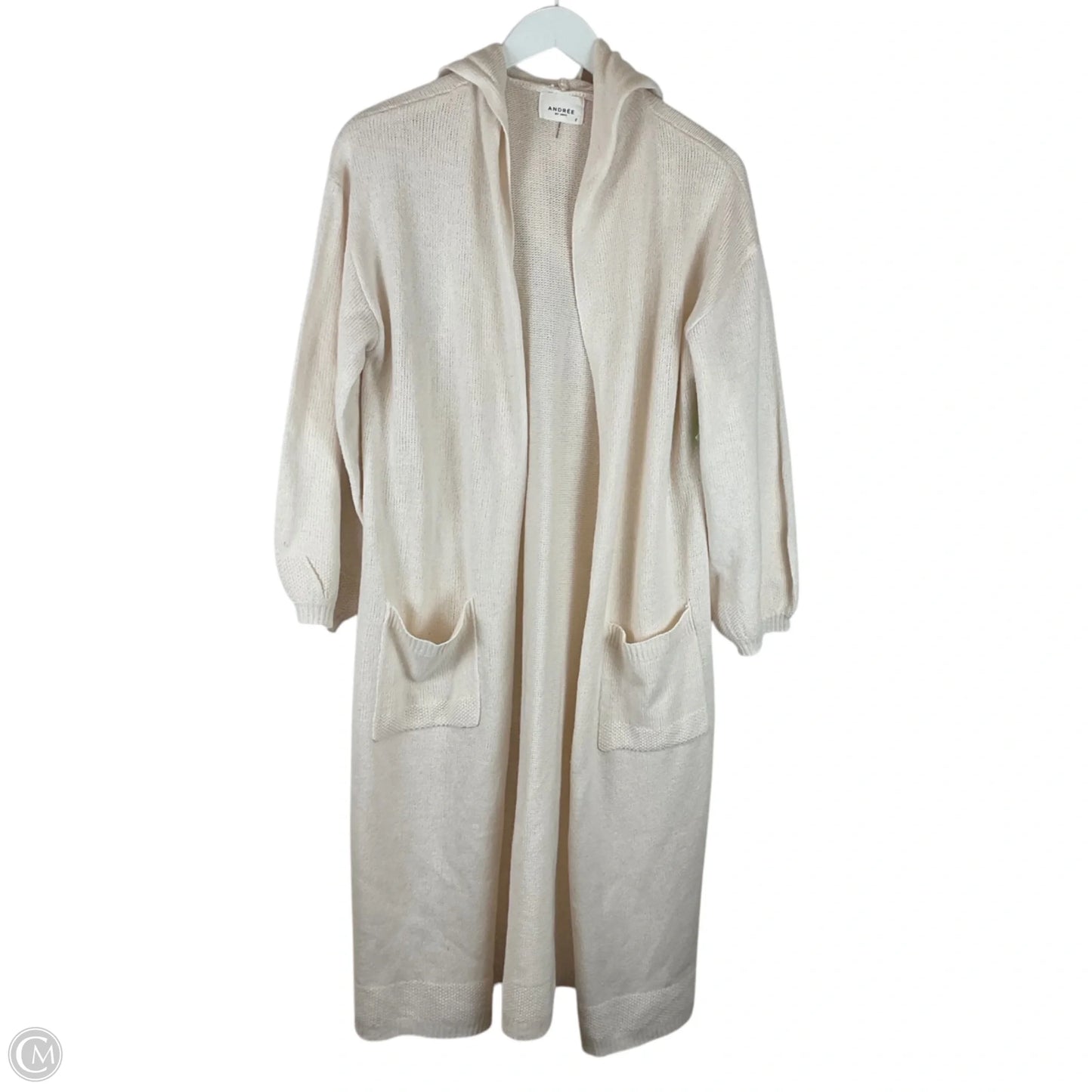 Sweater Cardigan By Andree By Unit In Cream, Size: S