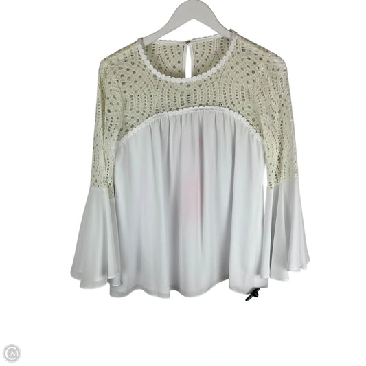 Top Long Sleeve Designer By Lilly Pulitzer In White, Size: M