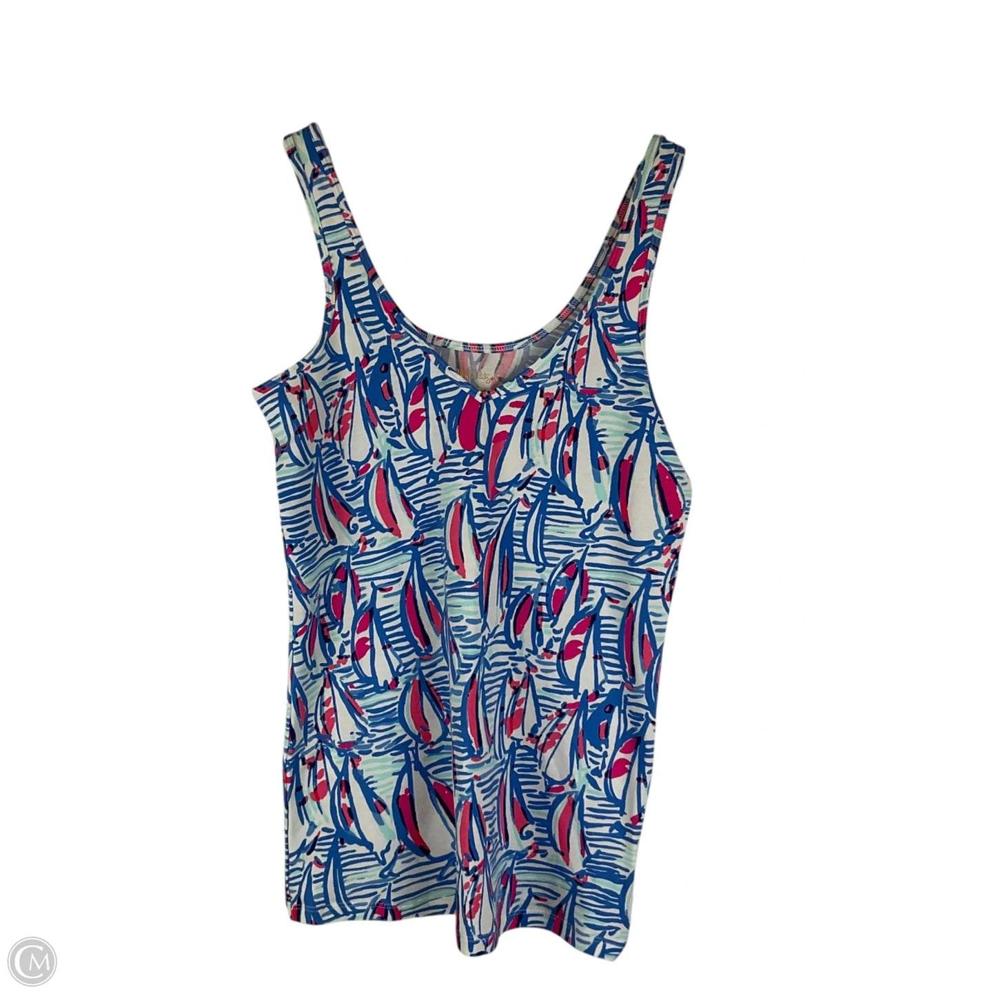 Top Sleeveless Designer By Lilly Pulitzer In Blue, Size: M