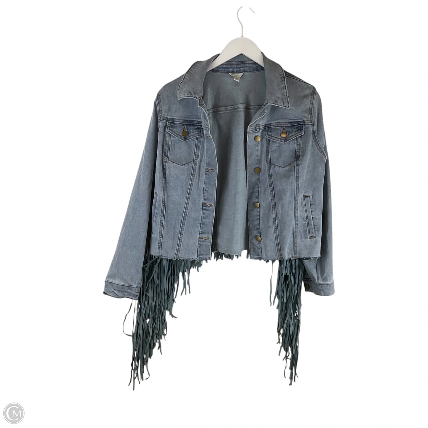 Jacket Denim By Cato In Blue Denim, Size: S