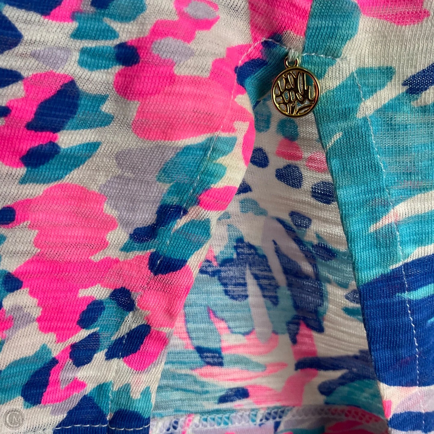 Top Short Sleeve Designer By Lilly Pulitzer In Multi-colored, Size: L