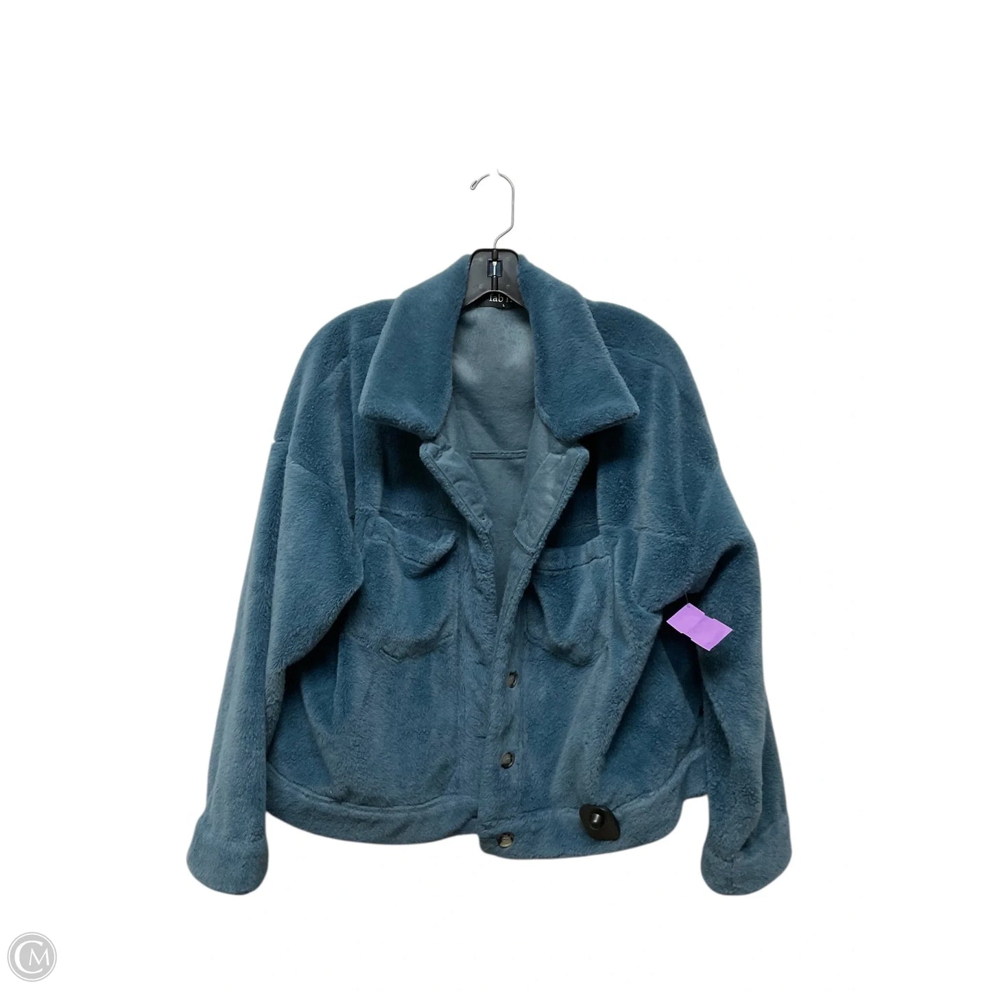 Sweater Cardigan By Fabrik In Blue, Size: L