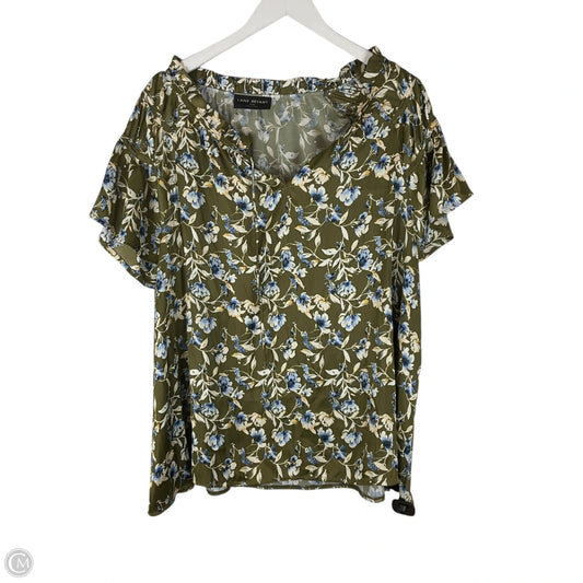 Top Short Sleeve By Lane Bryant In Green, Size: 1x
