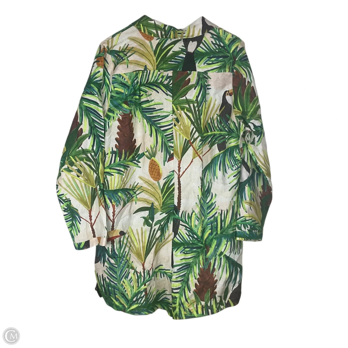 Dress Casual Short By Farm Rio In Tropical Print, Size: L