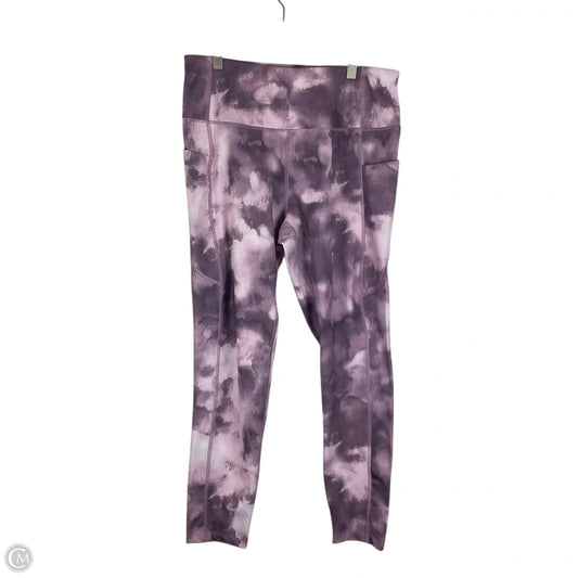 Athletic Capris By Apana In Purple, Size: Xl