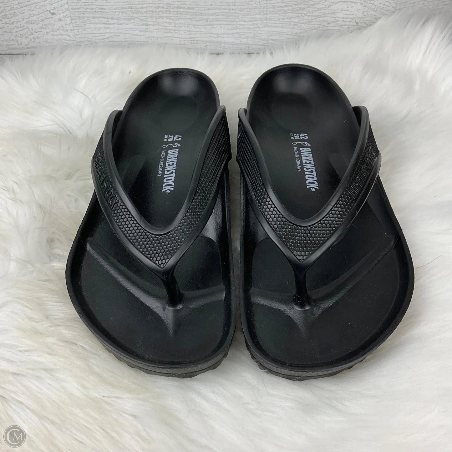 Sandals Flats By Birkenstock In Black, Size: 11