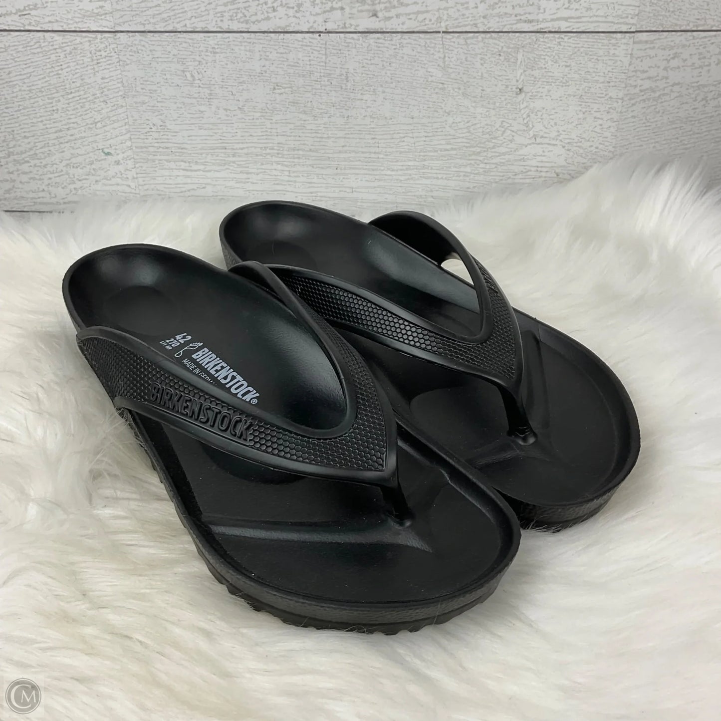 Sandals Flats By Birkenstock In Black, Size: 11