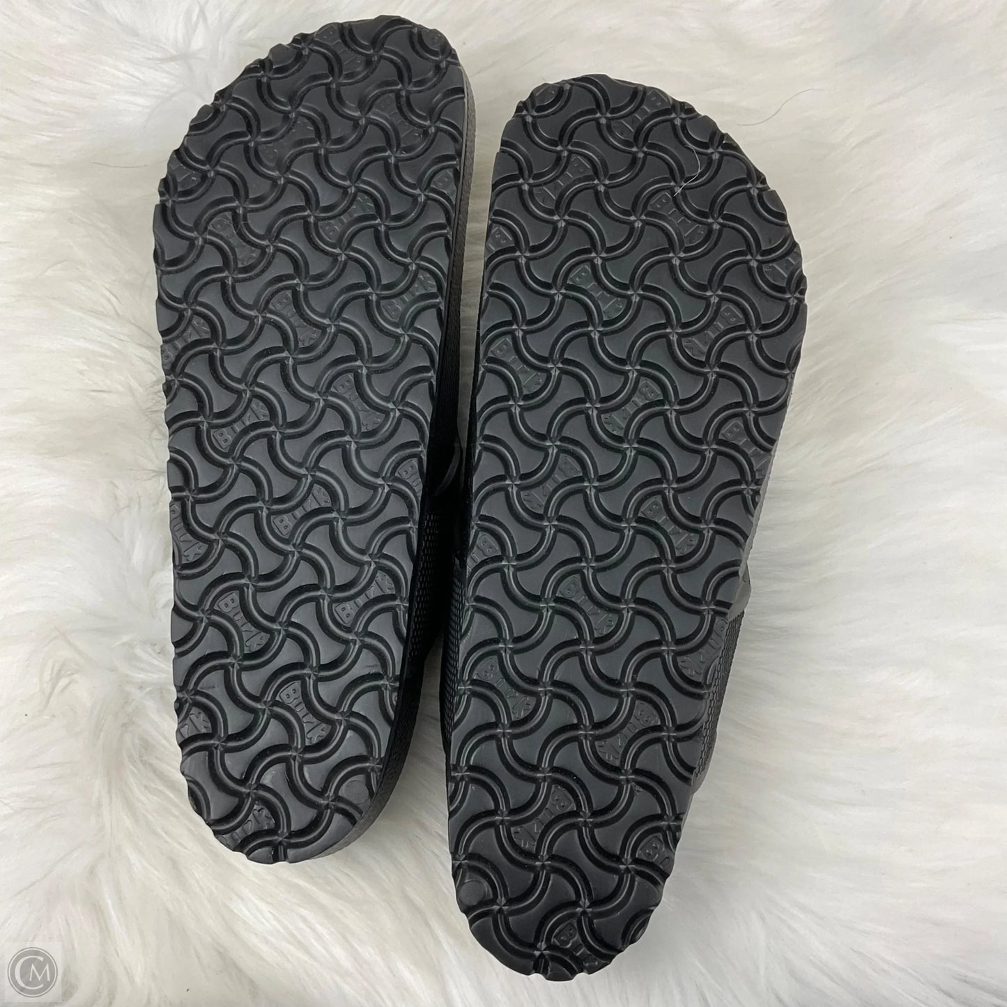 Sandals Flats By Birkenstock In Black, Size: 11