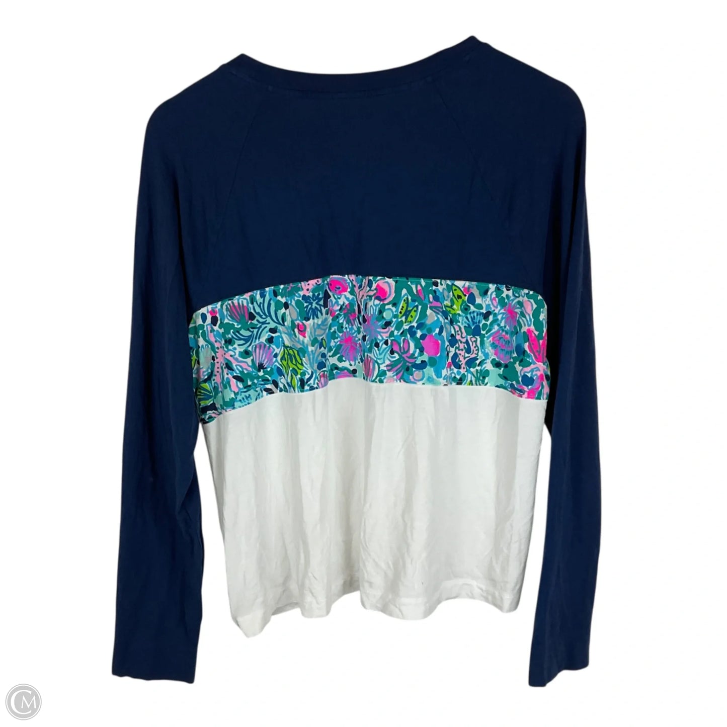 Top Long Sleeve Designer By Lilly Pulitzer In Navy, Size: L