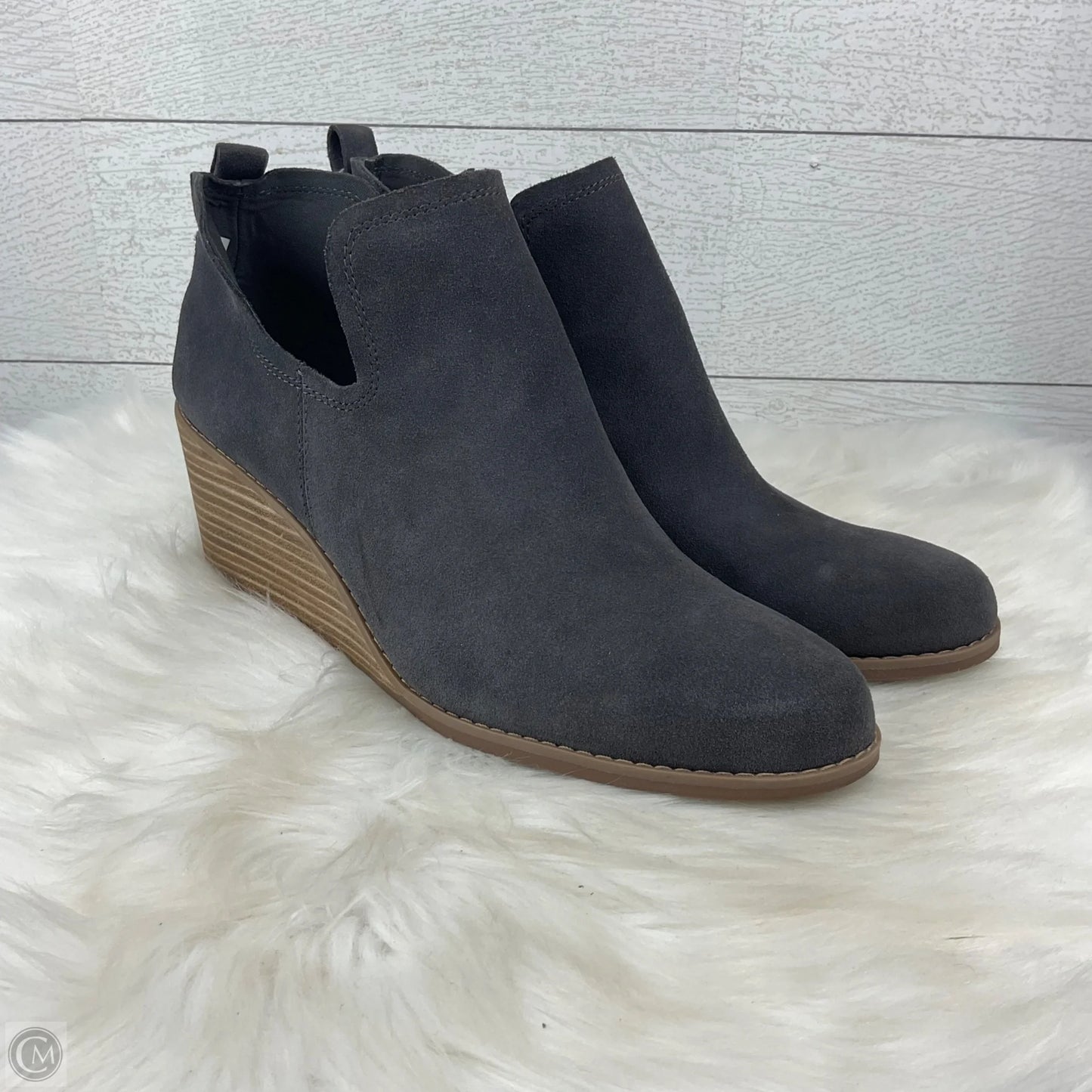 Boots Ankle Heels By Toms In Grey, Size: 12