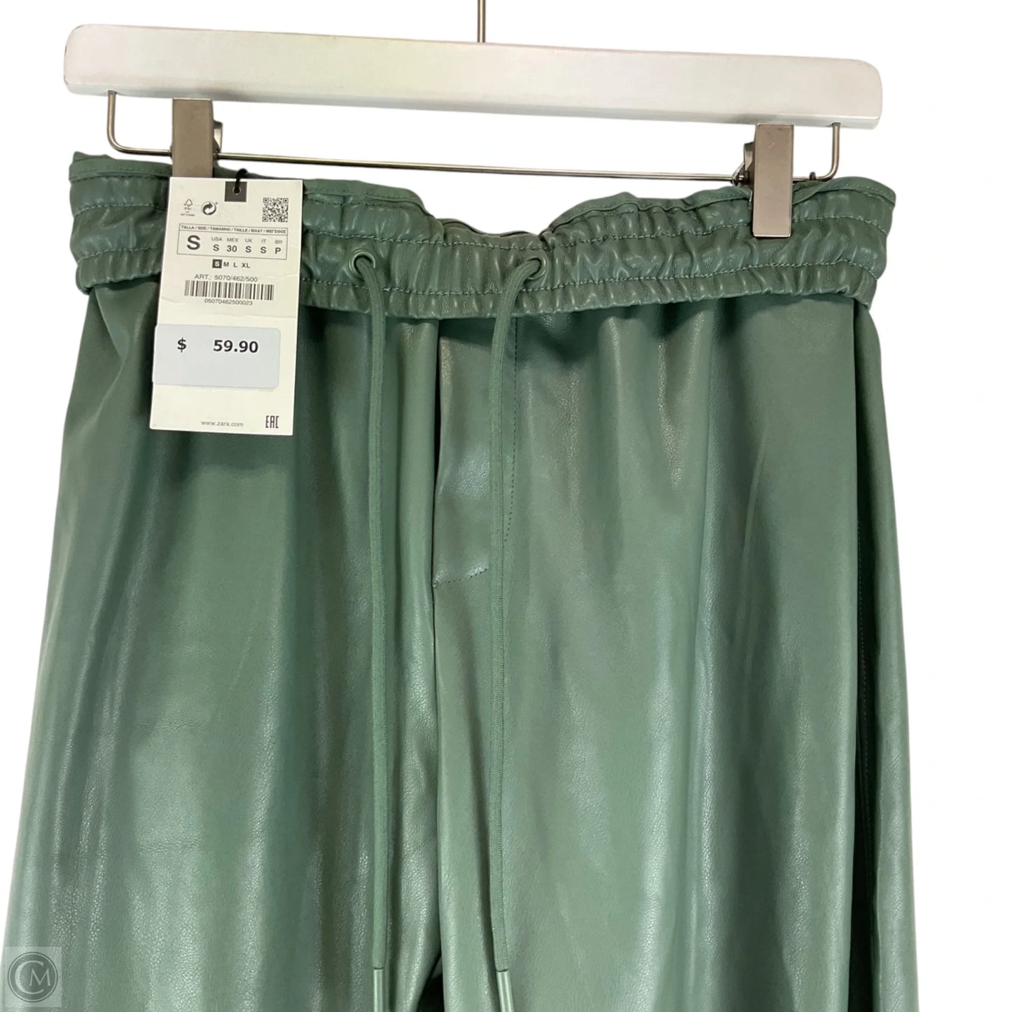 Pants Wide Leg By Zara In Green, Size: S