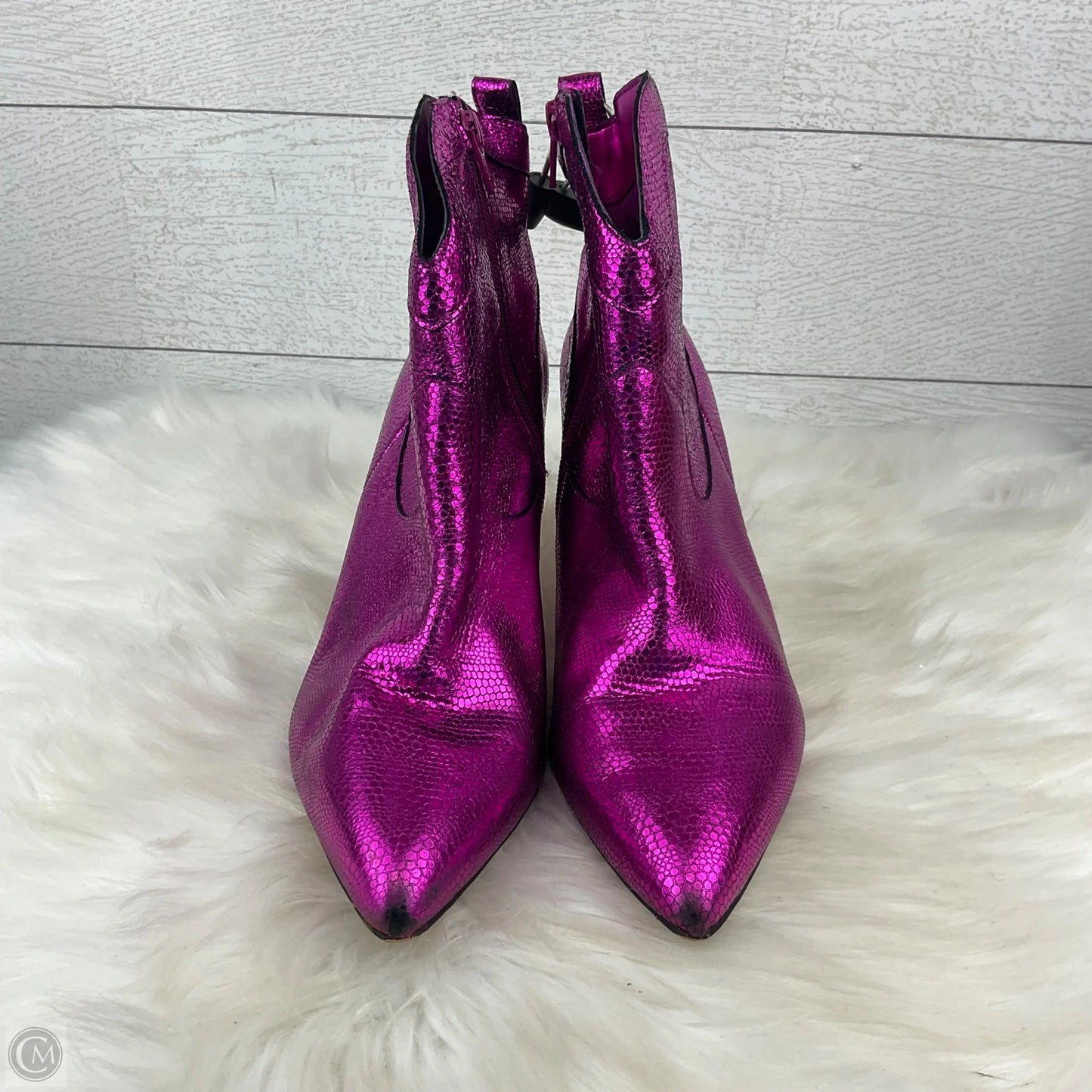 Boots Ankle Heels By Gianni Bini In Pink, Size: 8.5