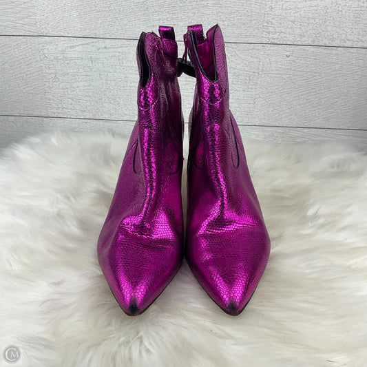 Boots Ankle Heels By Gianni Bini In Pink, Size: 8.5