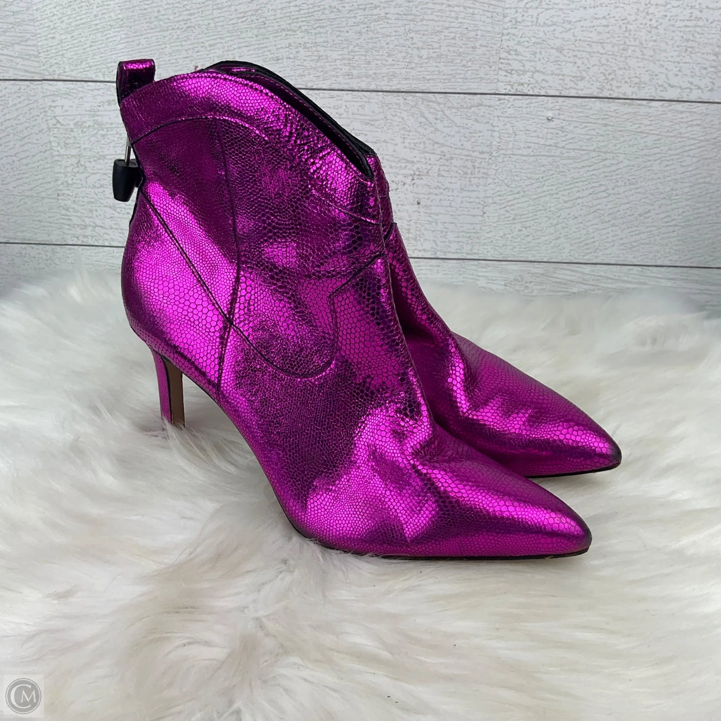 Boots Ankle Heels By Gianni Bini In Pink, Size: 8.5