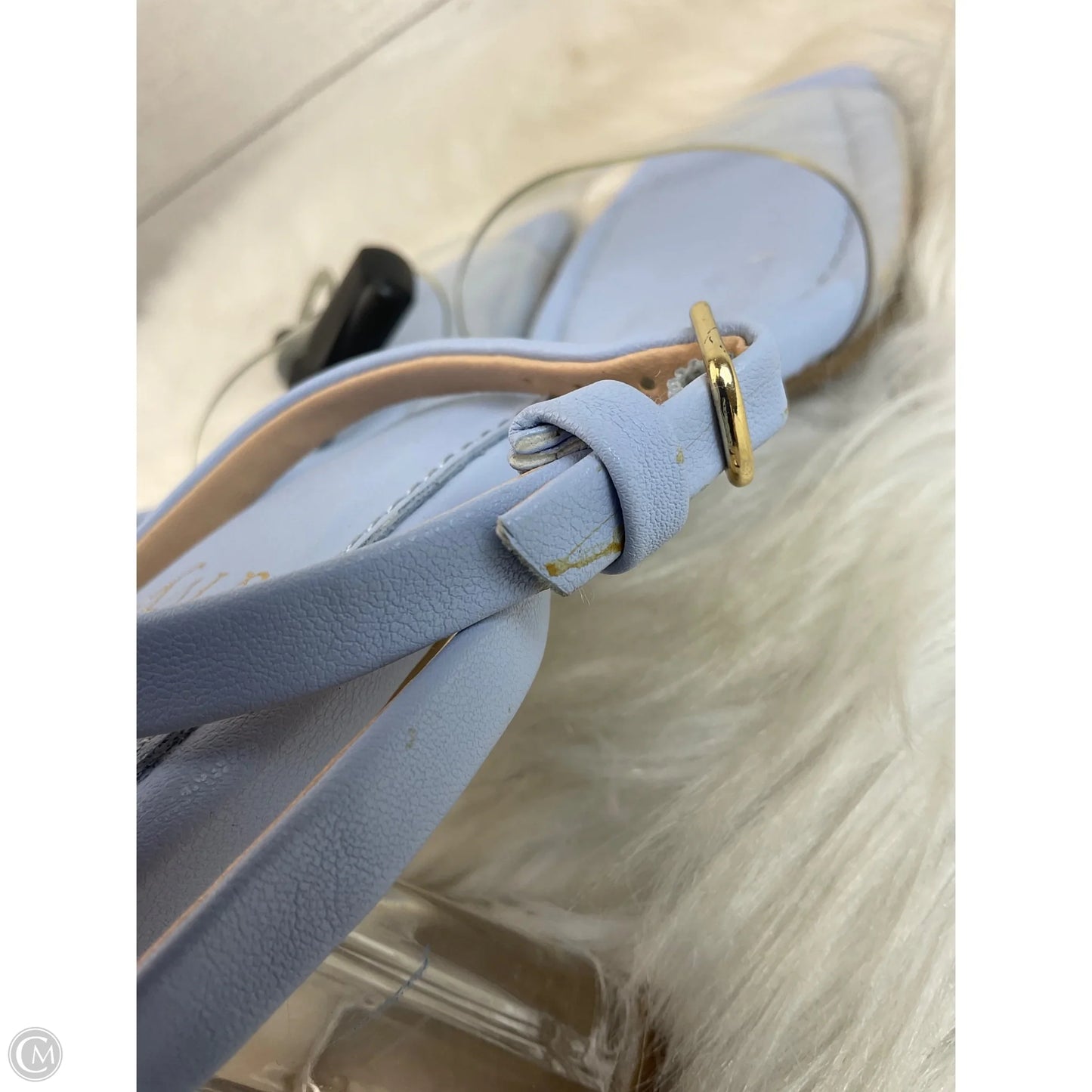 Sandals Heels Block By Crown And Ivy In Blue, Size: 6.5