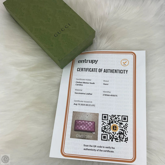 Wallet Luxury Designer By Gucci, Size: Medium