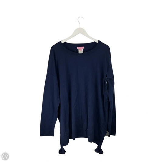 Top Long Sleeve Designer By Lilly Pulitzer In Blue, Size: Xl