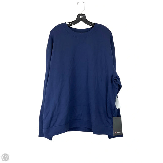 Athletic Sweatshirt Crewneck By Lululemon In Blue, Size: Xxl