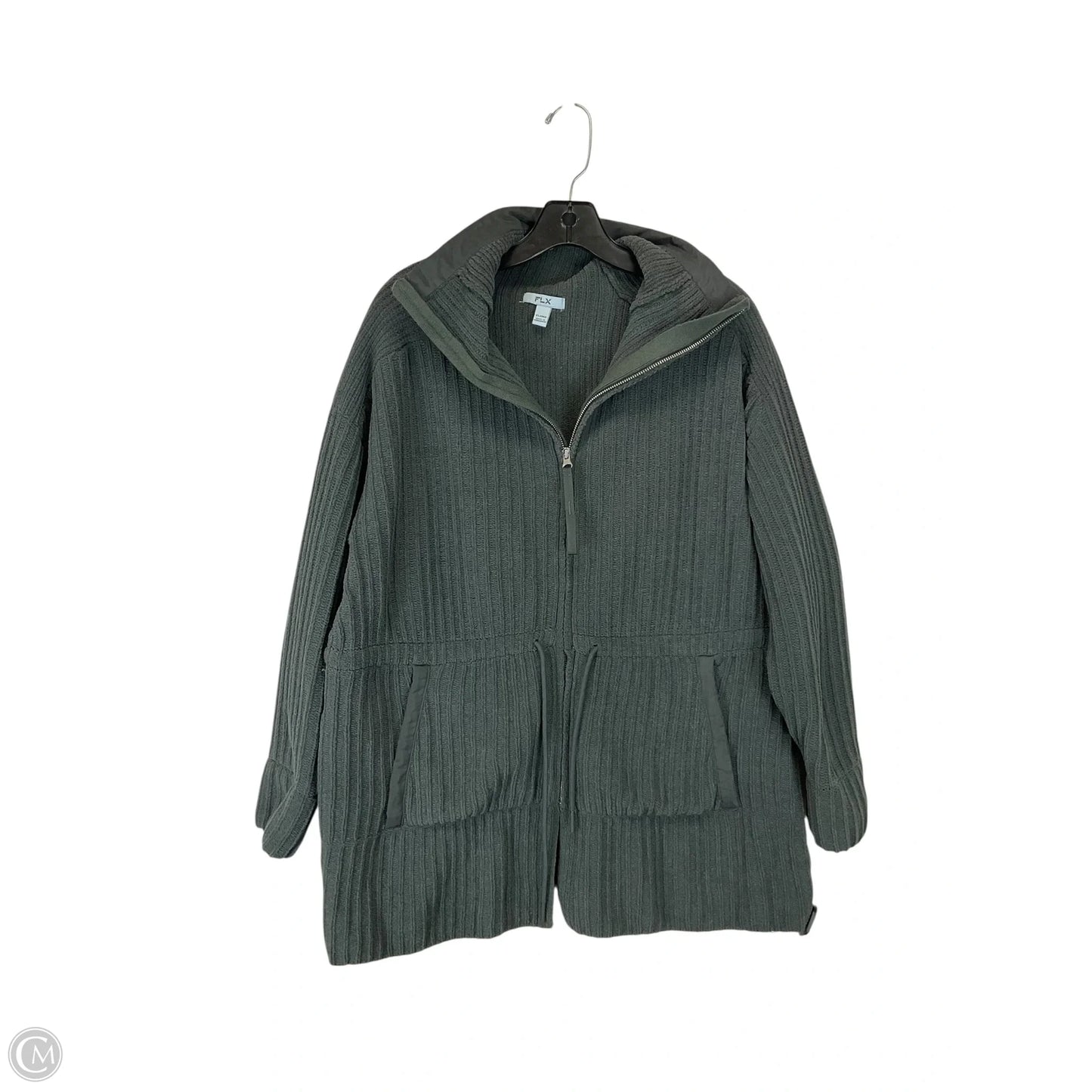 Sweatshirt Collar By Flx In Green, Size: Xl