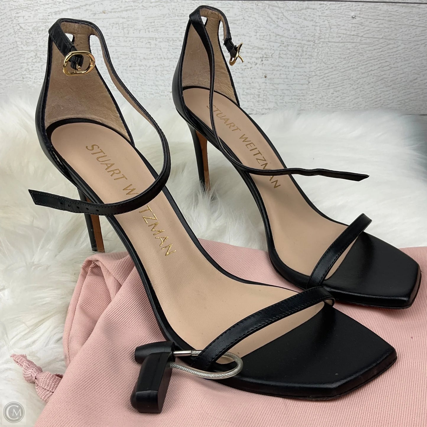 Sandals Designer By Stuart Weitzman In Black, Size: 10.5