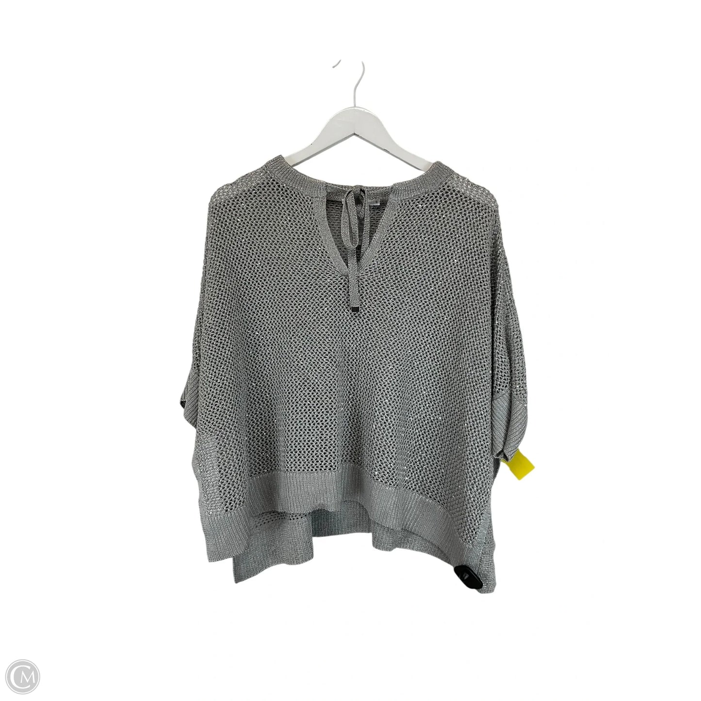 Sweater Short Sleeve By Chicos In Silver, Size: S