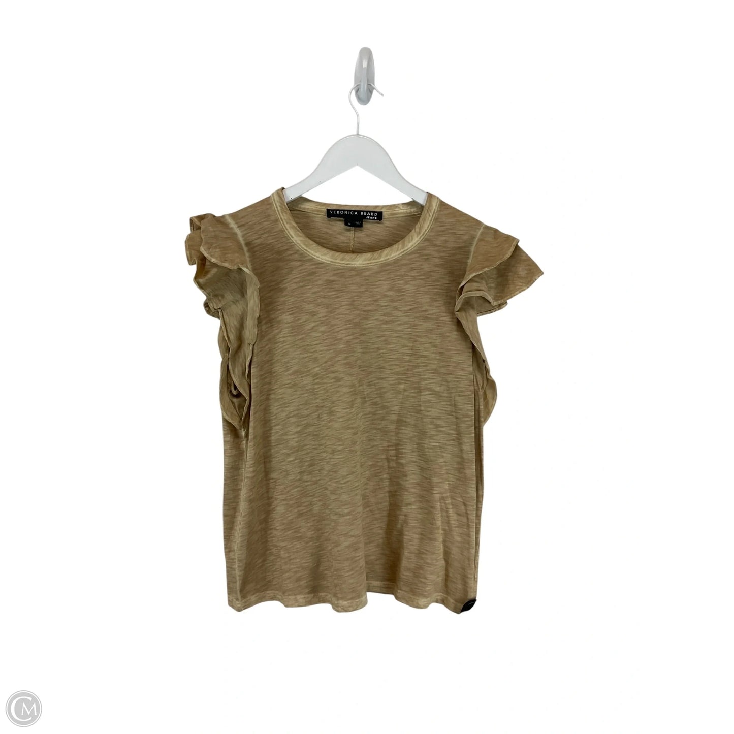 Top Short Sleeve By Veronica Beard In Tan, Size: M