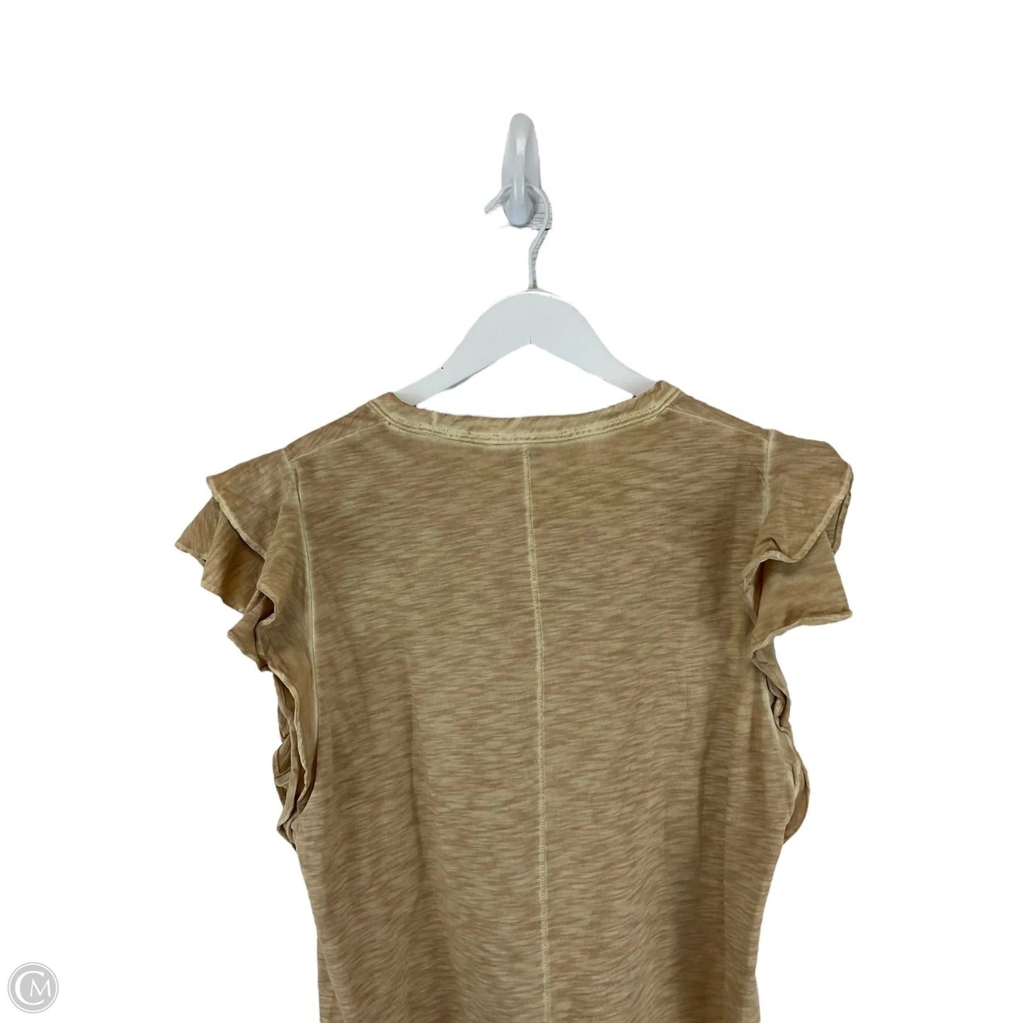 Top Short Sleeve By Veronica Beard In Tan, Size: M