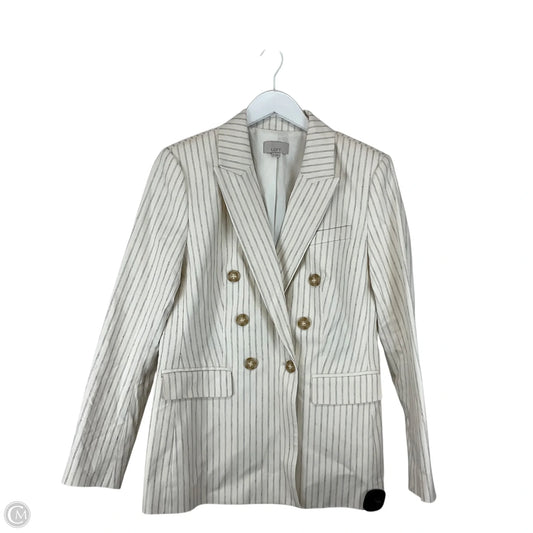 Blazer By Loft In Striped Pattern, Size: 4