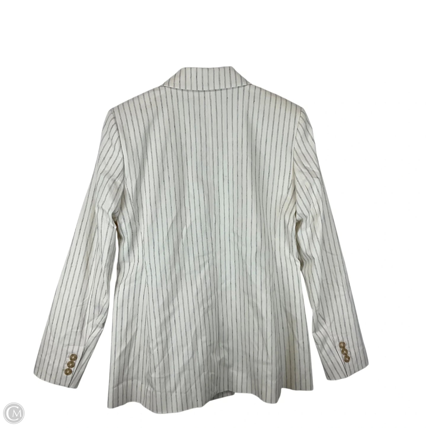 Blazer By Loft In Striped Pattern, Size: 4