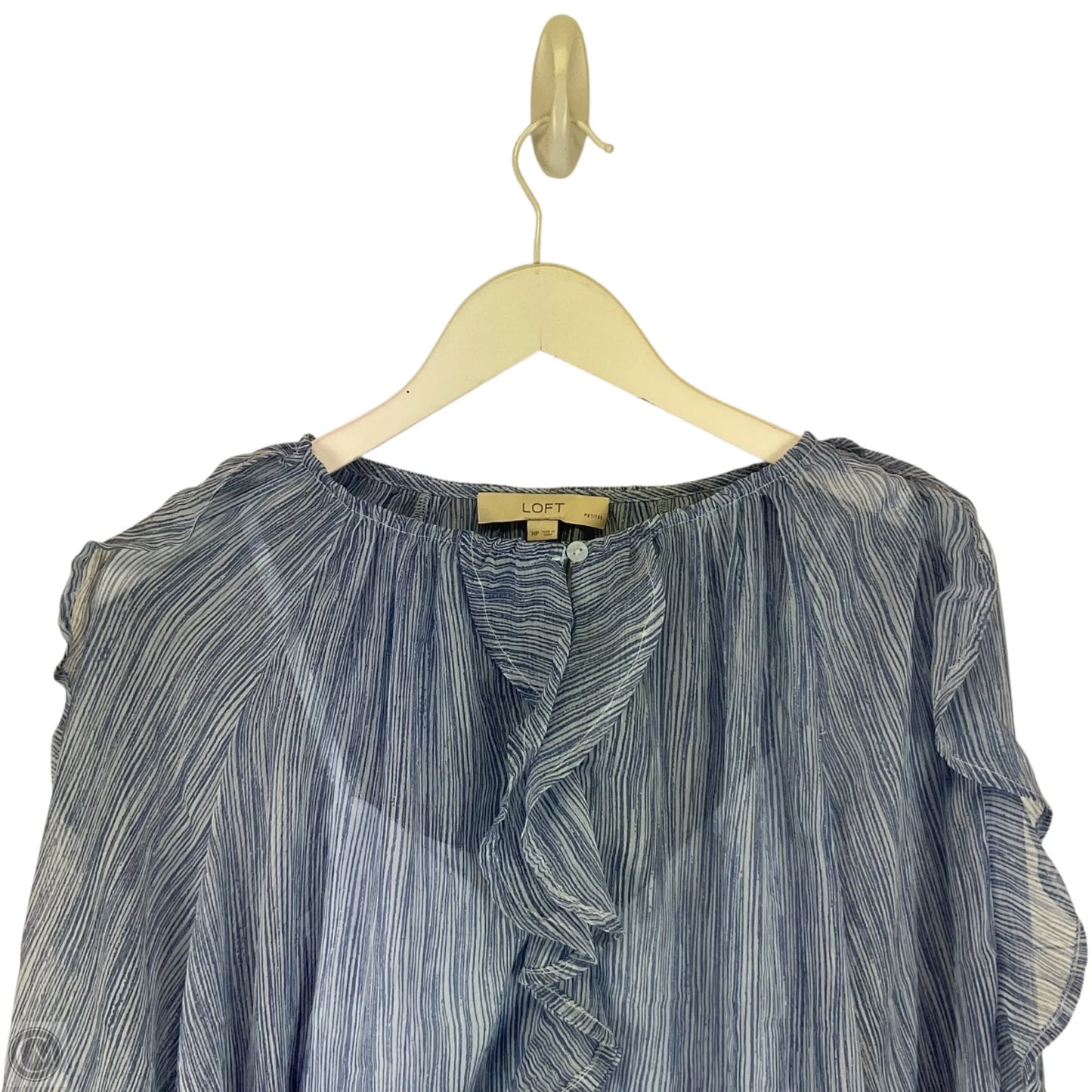 Top Long Sleeve By Loft In Blue, Size: M