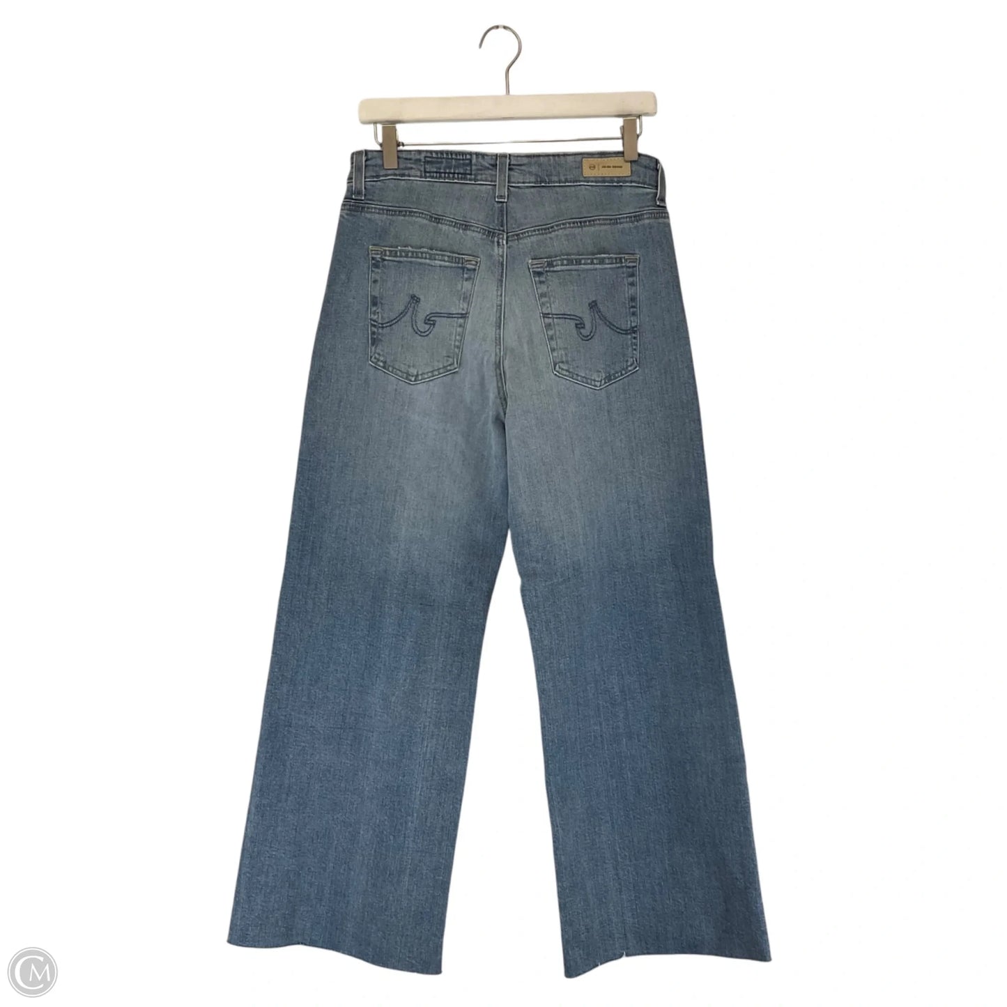 Jeans Wide Leg By Ag Jeans In Blue Denim, Size: 6
