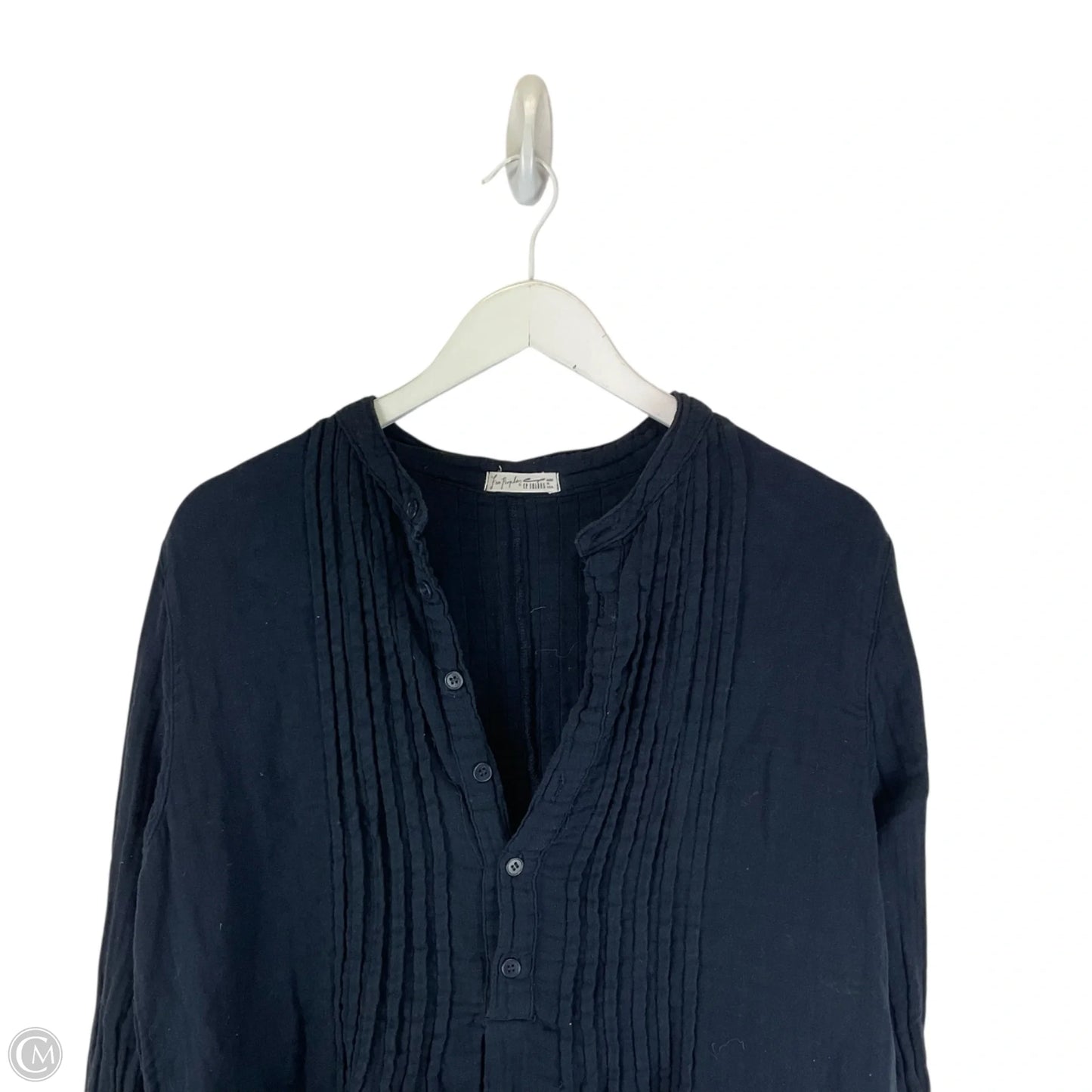 Top Long Sleeve By Free People In Navy, Size: M