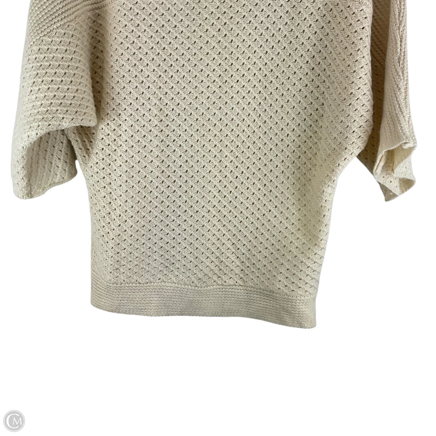 Sweater Short Sleeve By Clothes Mentor In Cream, Size: M