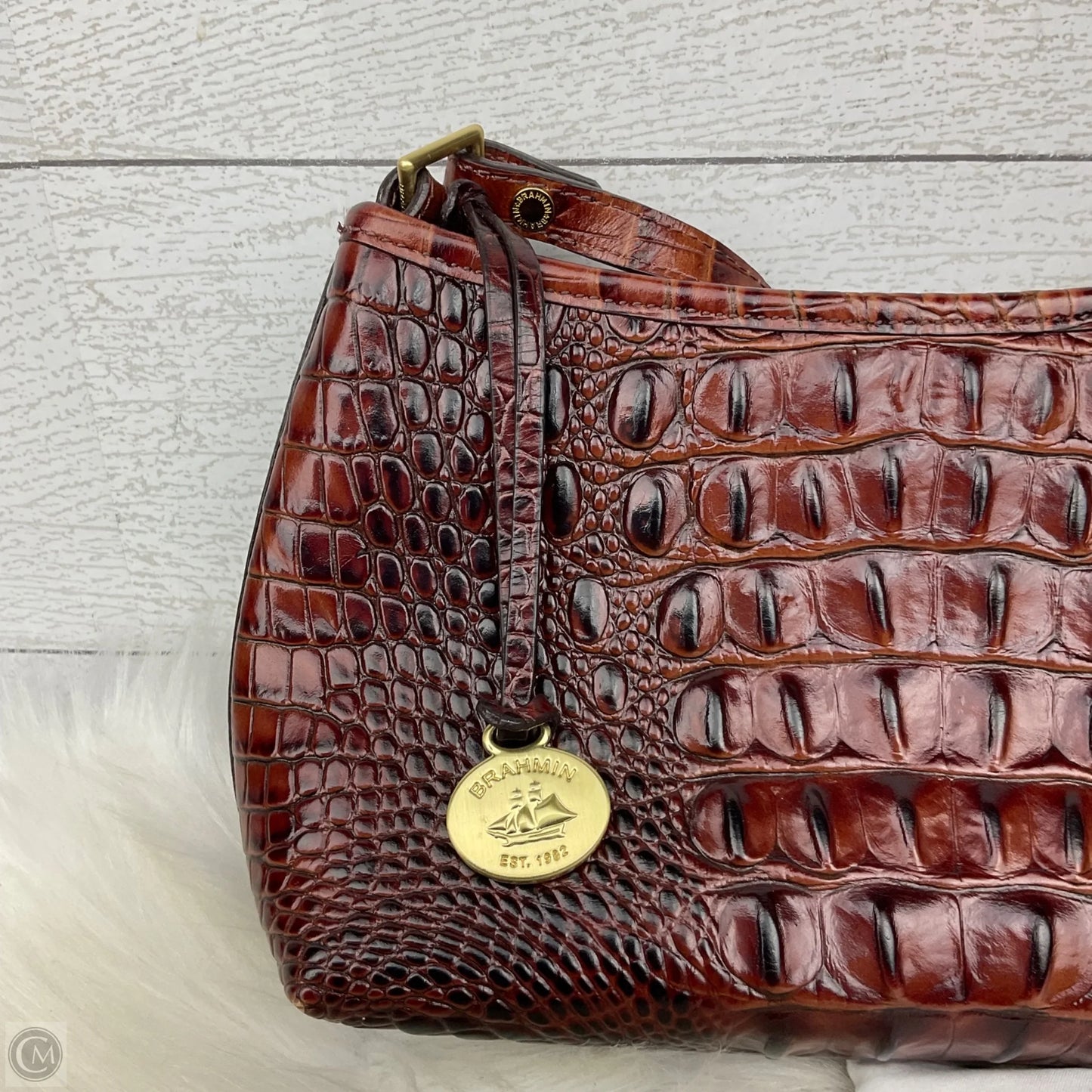 Handbag Designer By Brahmin, Size: Small