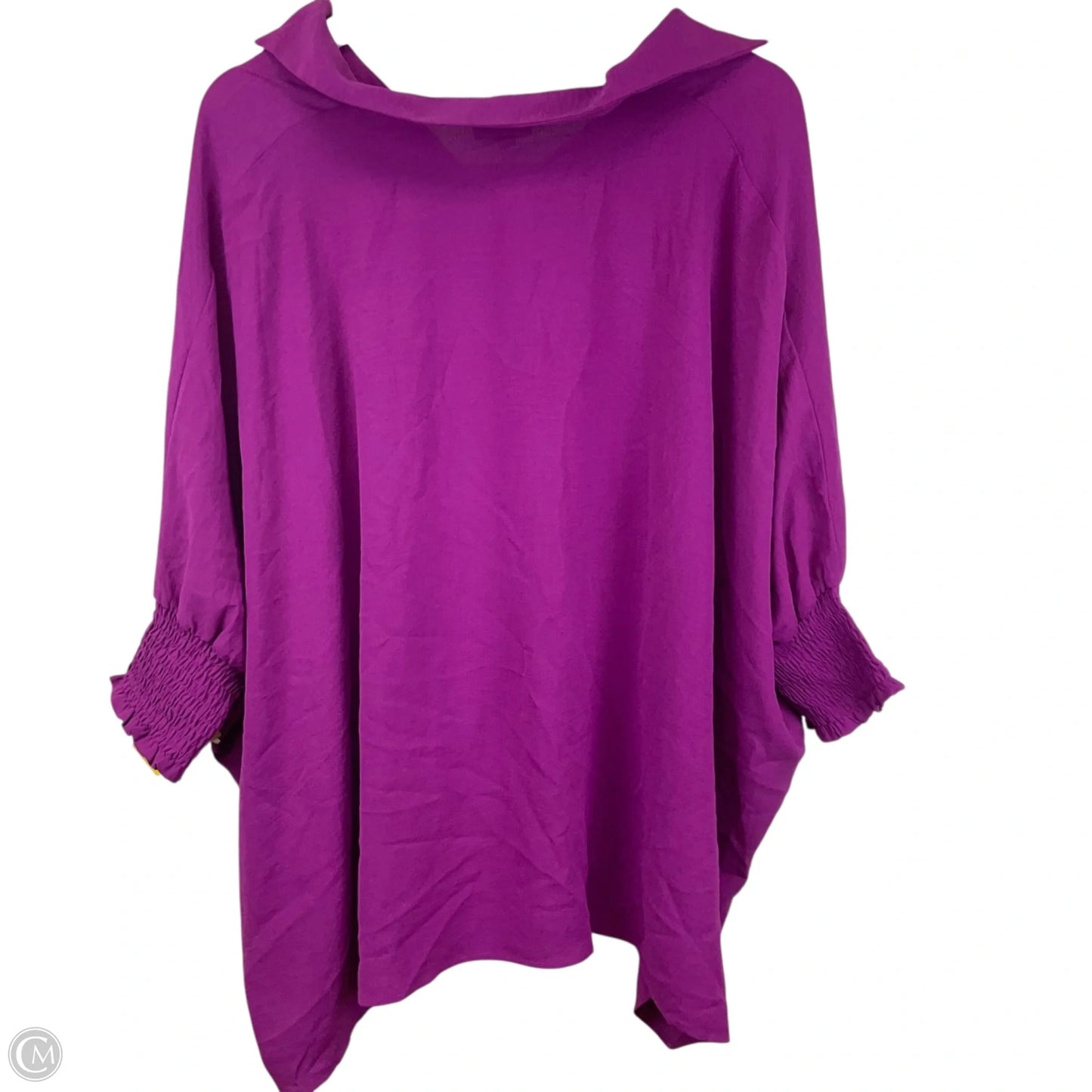 Top Short Sleeve By Oddi In Purple, Size: M