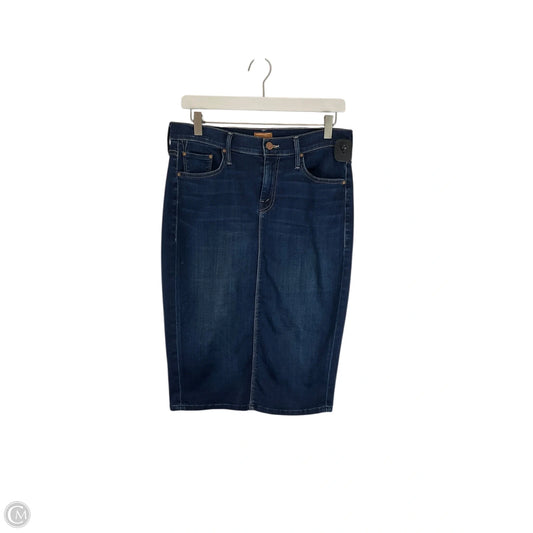 Skirt Midi By Mother In Blue Denim, Size: 6